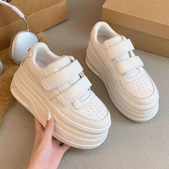 High-value dad shoes ins trendy autumn and winter new heightening and lightweight sports dad shoes 35 белый