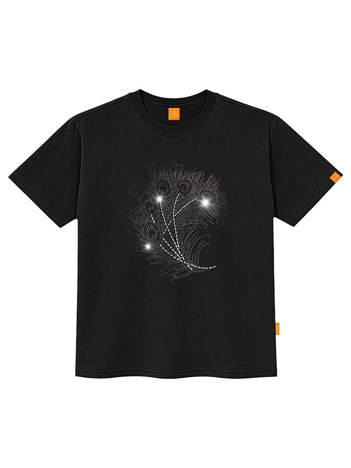 Ellamo Cubic Feather Short Sleeve T-Shirt Unisex Plus Sizes S~4Xl