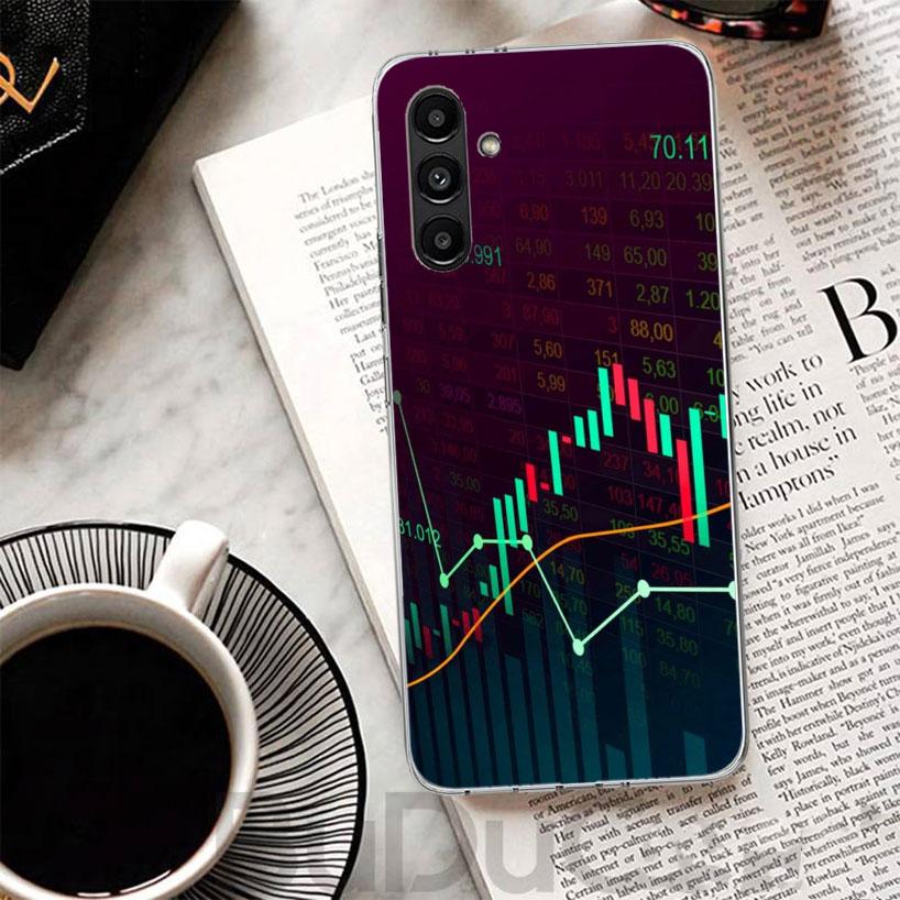 Trade Investment Forex Stock Market Phone Case For Samsung A17 A16 A26 A36 A56 A15 A14 A13 A55 A54 A53 A35 A34 A33 A25 A24 A23 A