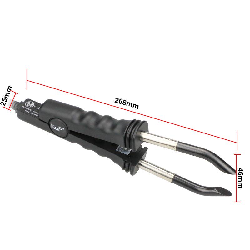 Black Hair Extension Iron, Adjustable Temperature, Quick Heat Glue, Pliers Clips Tools, EU/US Plug