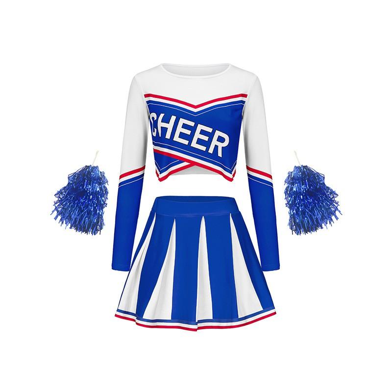 Kids Cheerleading Uniform Set Athletic Gymnastics Dance Performance Outfit Childrens Competition Costume