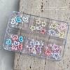 6 Grids Nail Art Decorations Bow Flower Nail Charms Cute Bow Flower Nail Charms  DIY Maicure