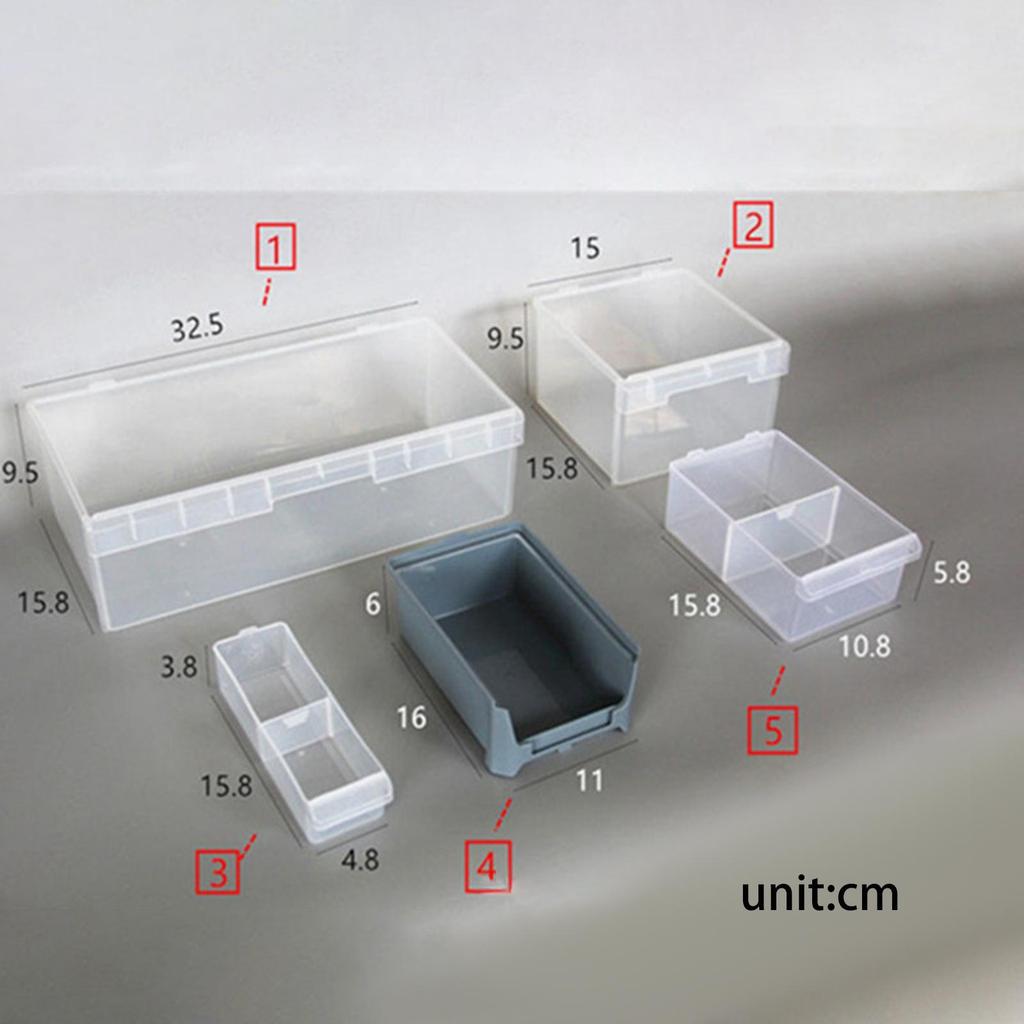 Drawer Organizer Storage Tool Box Bathroom Container Garage for Bolts Screws Parts