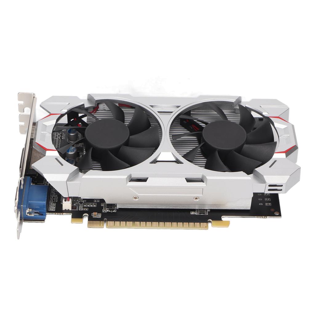 Gaming Graphics Card 2GB GDDR5 128BIT 1072MHz GPU Clock Dual Fan Desktop Graphics Card for Computer Chassis GTX750Ti 2G