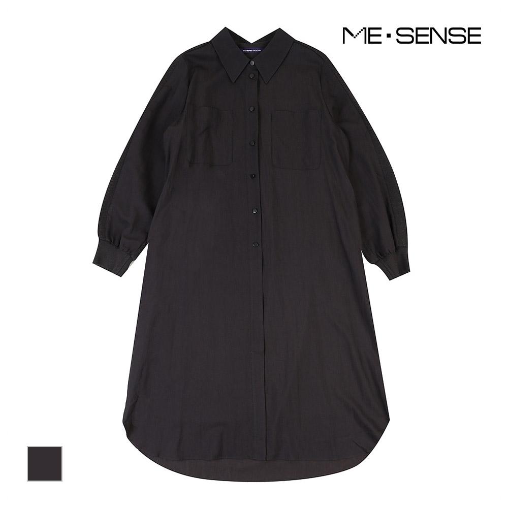 MESENSE Knit Contrast Collar Dress_Mb39Opm186A