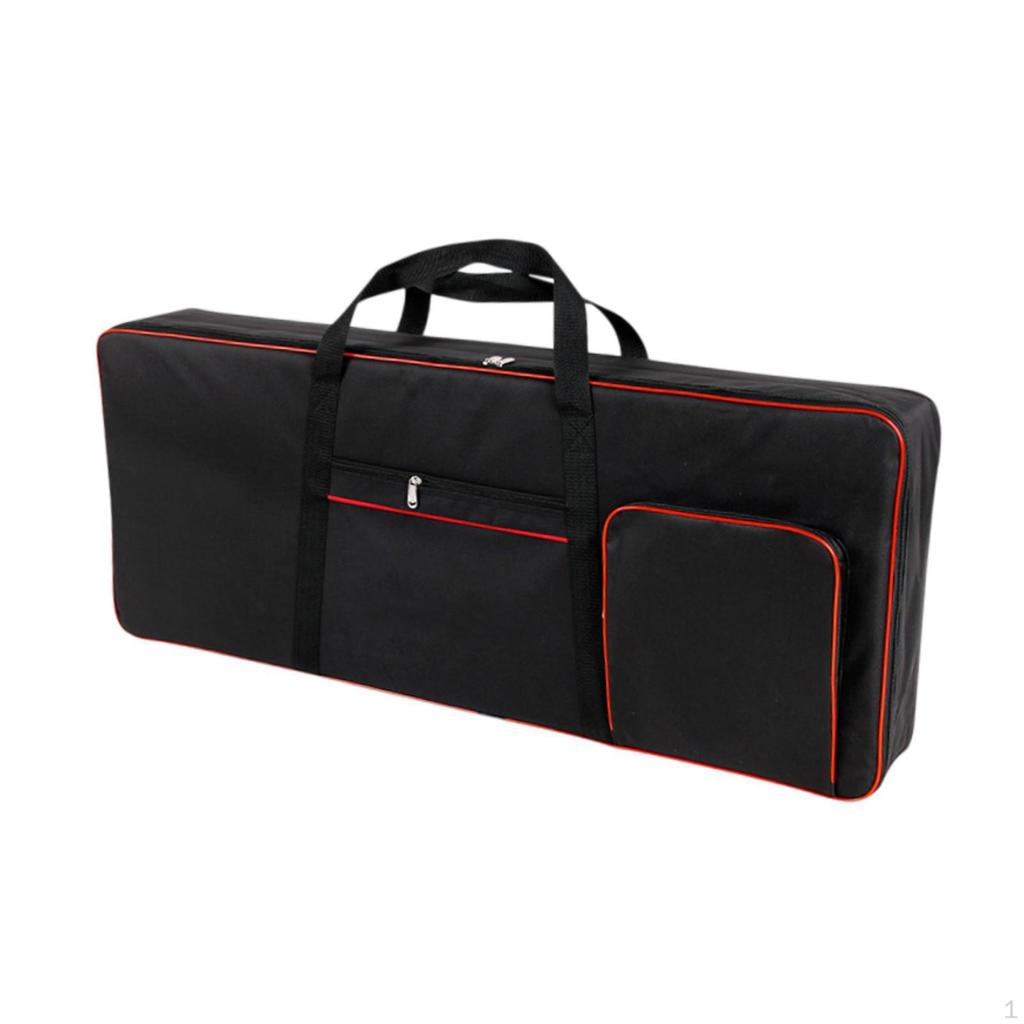 61 Key Keyboard Case 40.16"x16.54"x1.97" Oxford Cloth Accessories Padded with Backpack Straps