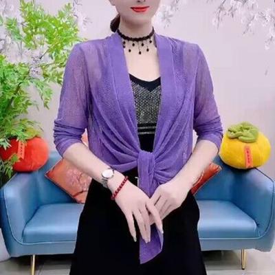 Seco tamanho grande cor blusa longa cardigan sólido casual solto manga rápida secagem rápida fina transparente aberto