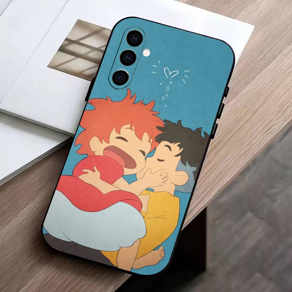 Ponyo and Sosuke  Phone Case For Samsung Galaxy A73,A72,A71,A70,A53,A52,A51,Others Soft Black Cover