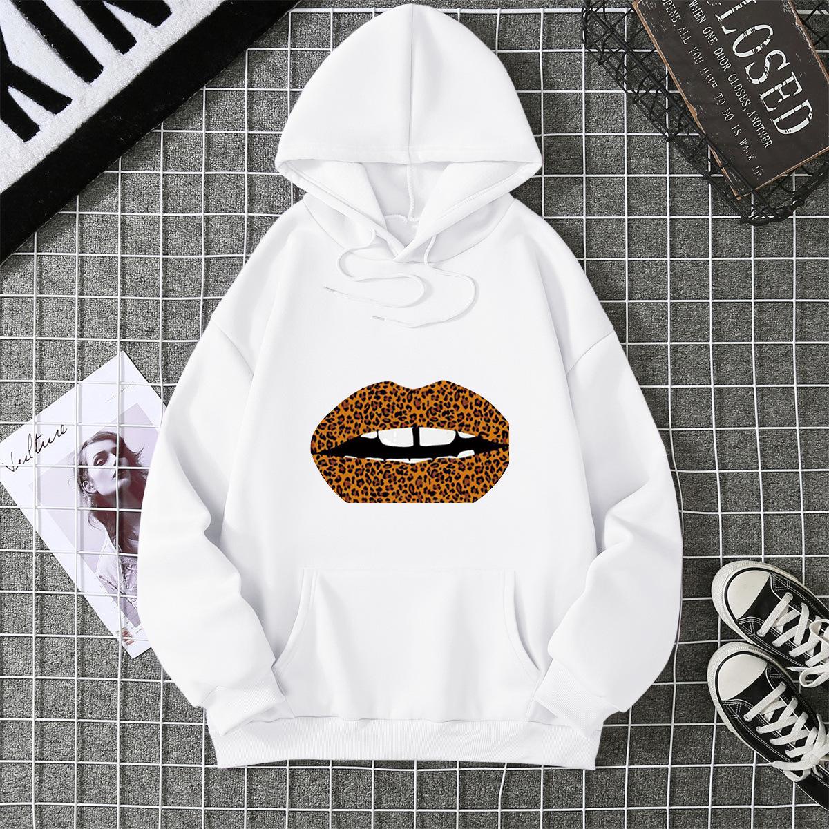 Mingxin real shot pattern printed hoodie girls personalized printed hoodie idle regular jumper women s extra large size S белый
