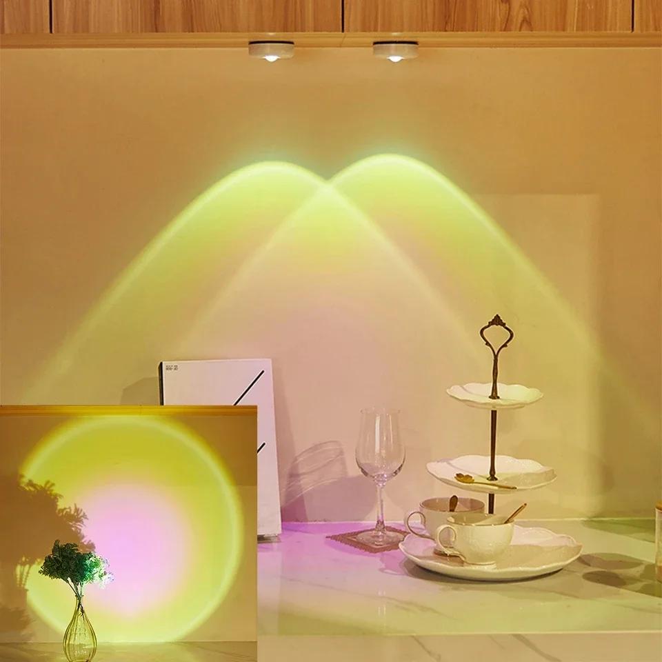 Wireless Night Lighting Lights Battery Powered Touch LED Cabinet Lights Stick On Wall Closet Cupboard Night Lamp for Decor