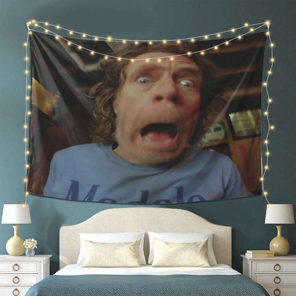 Arazzo Faccia Meme Divertente Stampa 2D Unilaterale Morbido Poliestere Arazzo da Parete Decorazione Camera da Letto Dormitorio Soggiorno Regalo Umoristico Eccentrico
