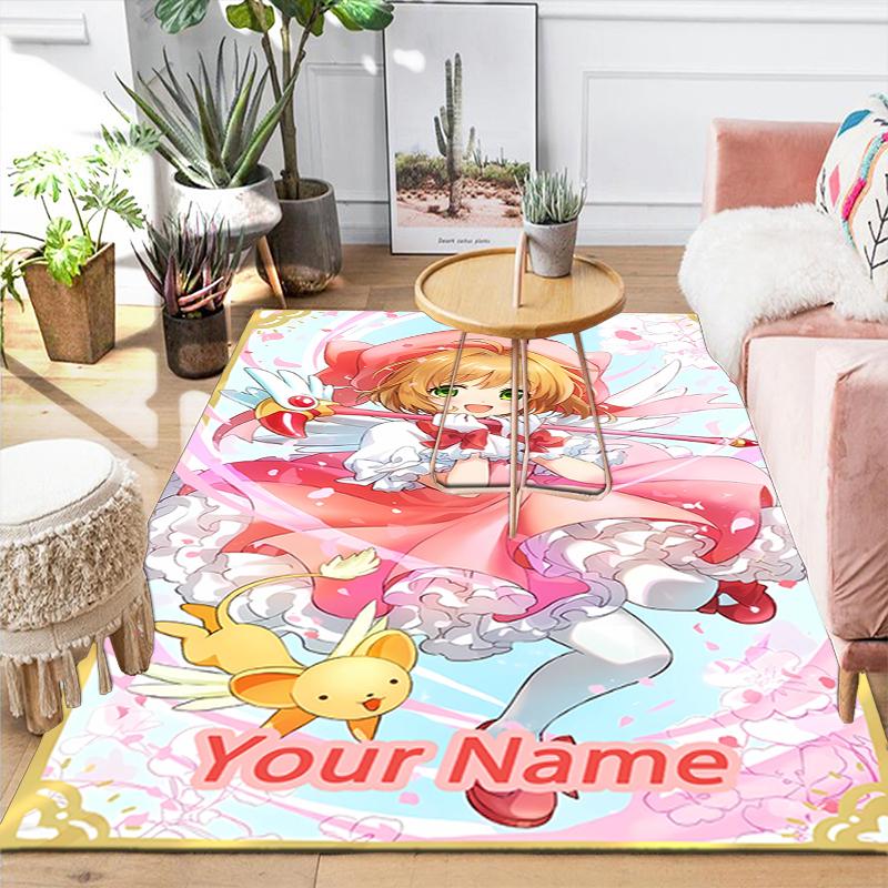 Custom 1Pc Pink Hair Cat Ears Rug Office Carpet Indoor Outdoor Entrance Doormat Nonslip Soft And Comfortable Living Room D2915255