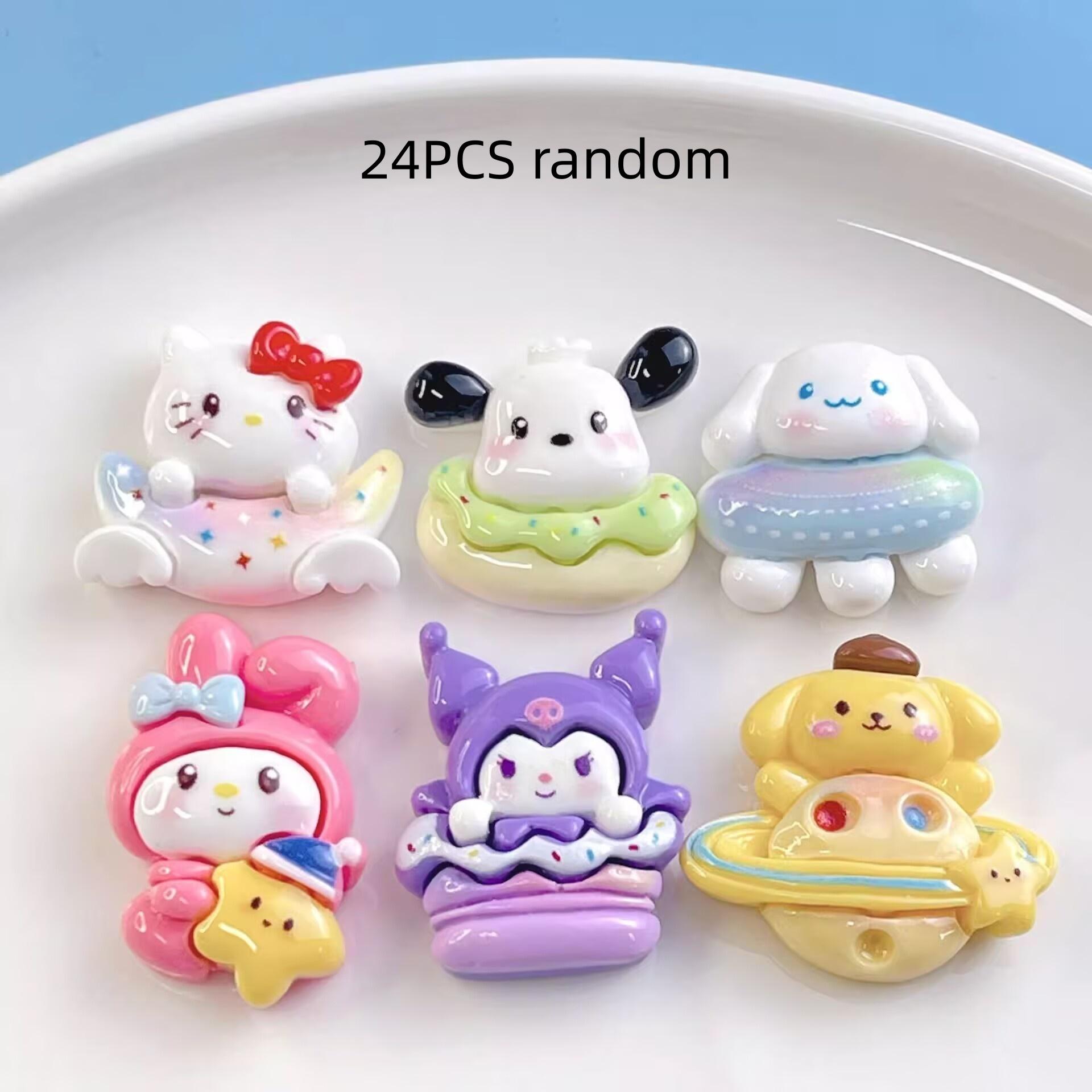 

24/120PCS Fantasy Planet Animal DIY Cream Gel Phone Case Water Cup Stickers Hair Clip Shoe Buckle Resin Accessories