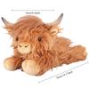 Kawaii Lying Highland Cow Plush Toy Soft Stuffed Animals Doll Highland Cow Puppet Cute Plushie Kawaii Kids Xmas Gifts Home Decor