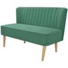 Sofa - vidaXL - 2-seater - Green Fabric - Contemporary Design - Plush Comfort