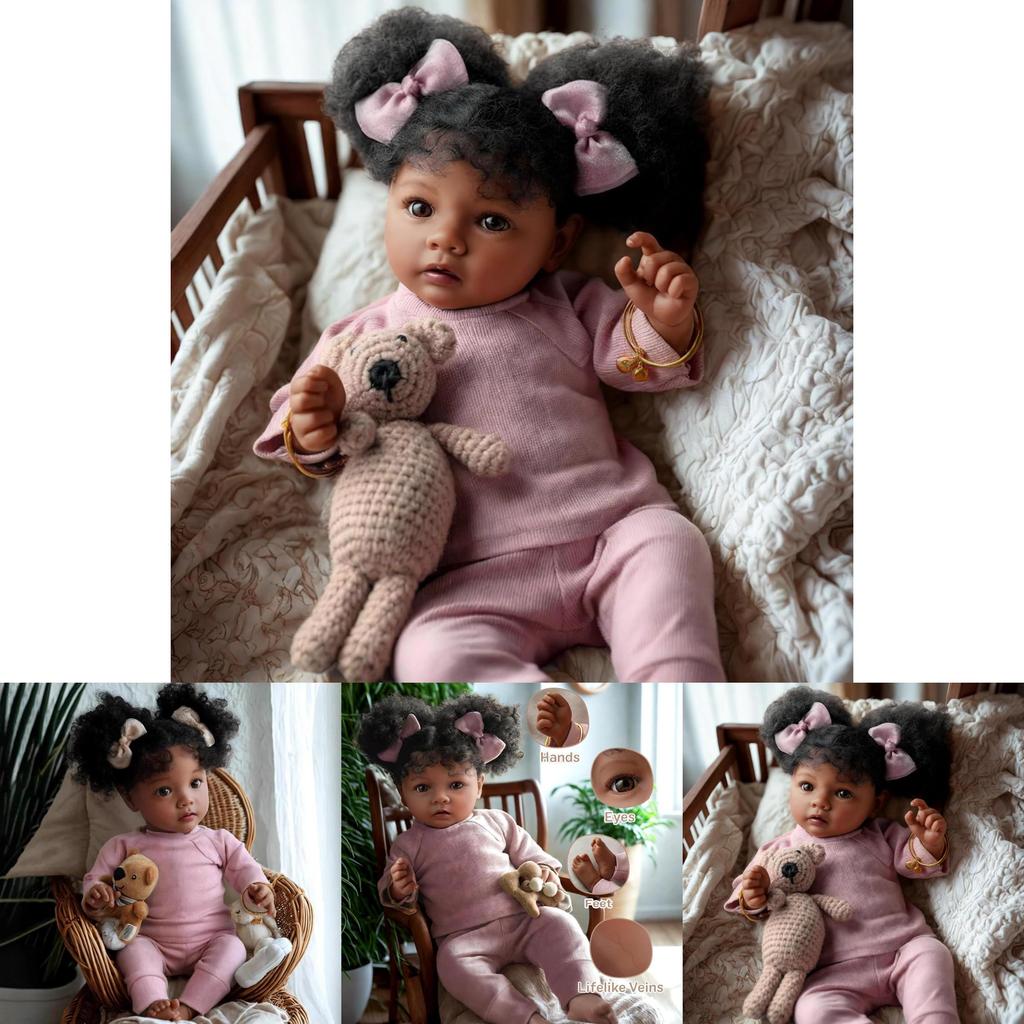 Silicone Doll With Fabric Body For Collectors And Reborn Enthusiasts