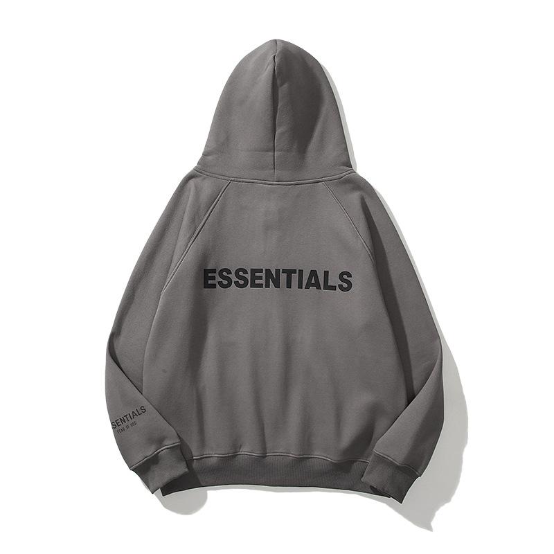 FOG ESSENTIALS Reflective Unisex Hooded Sweatshirt - Loose Fit Autumn/Winter Cardigan