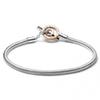 Pandora SignaTure Two Tone Logo T Bar Snake Chain braceleT 582309c00