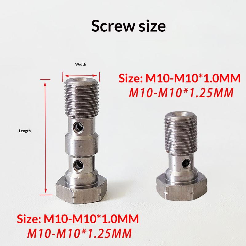 Kohlenstoffstahl Motorrad Bremssattel Hohlschraube Entlüfterschraube Nippel M10x1.0mm 1.25mm für Cruiser Motorräder