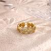 European & American Luxury Zircon Open Ring - Unique Design for Women