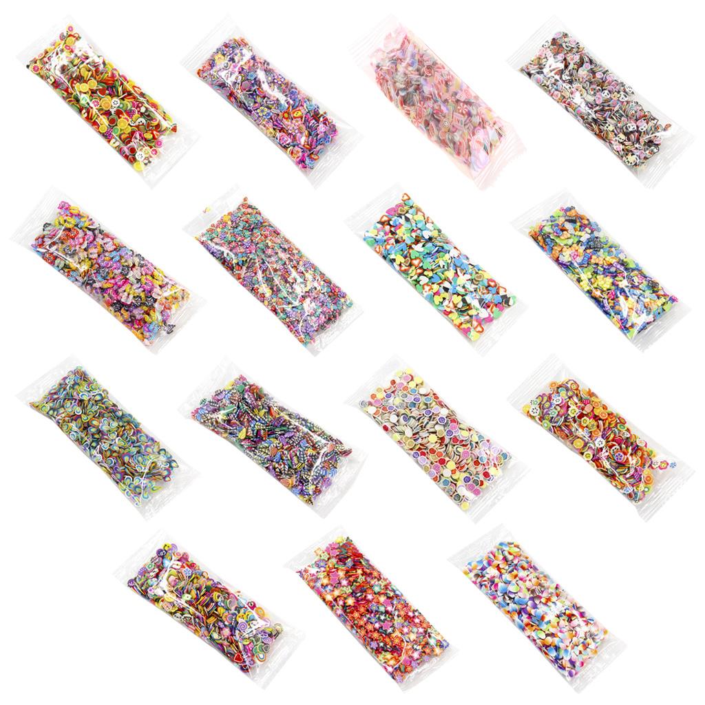 1000Pcs 3D Tiny Mixed Shapes Animal Love Heart Feather Ties Cake Stars for Butterfly Fruit Leaf Clay Resin Fillings Set