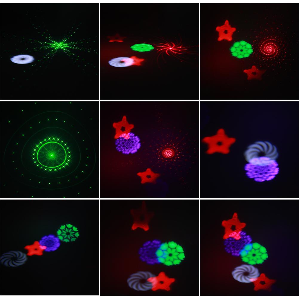 Clear Patterned Projection Light Colorful Rotating Voice Control Stage Light