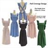 French Style Retro Flouncing Apron Cotton Adjustable Cotton Linen Pinafore Plus Size Solid Color Ruffle Trim Apron Baking