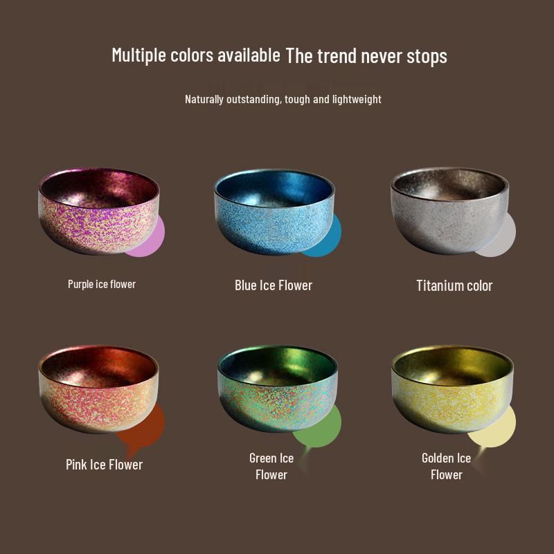 Portable Double-Layer Pure Titanium Teacup Set - Small Cup for Camping & Kung Fu Tea Ceremony