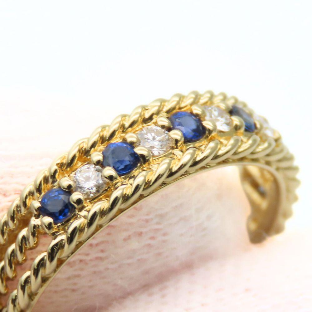 Used Dior Ring Twist EU#53 K18 yellow gold/diamond 4.4g Yellow Gold jewelry
