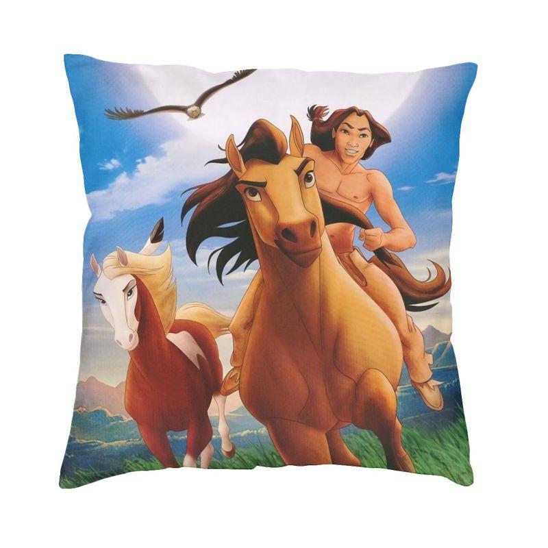 

Modern Spirit And Rain Love Found Us Sofa Cushion Cover Polyester Stallion Of The Cimarron Pillow Case Decoration Pillowcase 30cmx30cm