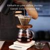 Caraffa Caffettiera a Goccia in Vetro Borosilicato Resistente al Calore Caraffa Condivisione Servitore per Caffè Pour Over Caffettiera a Goccia