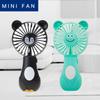 Mini Handheld Fan Cute Cartoon Animal Fans Soft Blades Battery Powered for Student Panda Kitten Mini Fan Portable