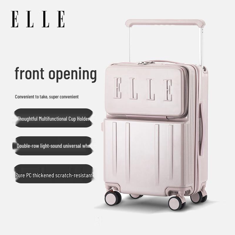 ELLE Front-Opening PC Hardshell Spinner Luggage 20 Inch