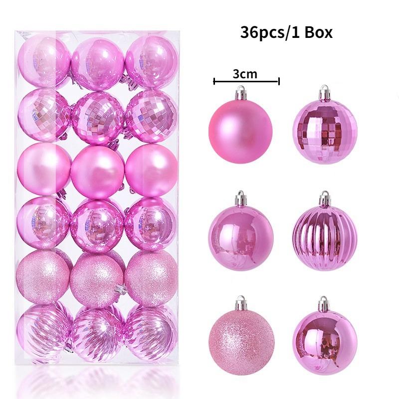 24/36pcs Christmas Ball Christmas Tree Decoration Ornaments for Home Decor Halloween New Year Navidad Pendant Ball Accessories