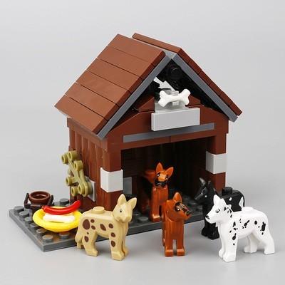 MOC City Farm Τουβλάκια Φυτό Ζώο Κοτόπουλο Γουρούνι Σκύλος Άλογο Λαχανικό Λίμνη Αυγό Αξεσουάρ Δώρο Τουβλάκια Παιχνίδια Παιδιά J079