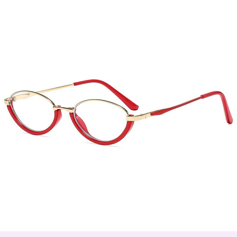 

Brand Design Oval Semi-Pack Frame Hyperopia Eyewear Photochromic Anti Blue Light Computer Women Reading Glasses +2.75 +3.0 +3.25 0