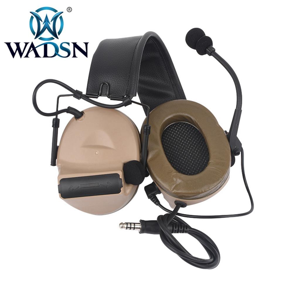 WZ151 Tactical Walkie Talkie Headset Noise Reduction Over-ear Communication Earphone 7.0mm Plug Specialized Headphones with Mic