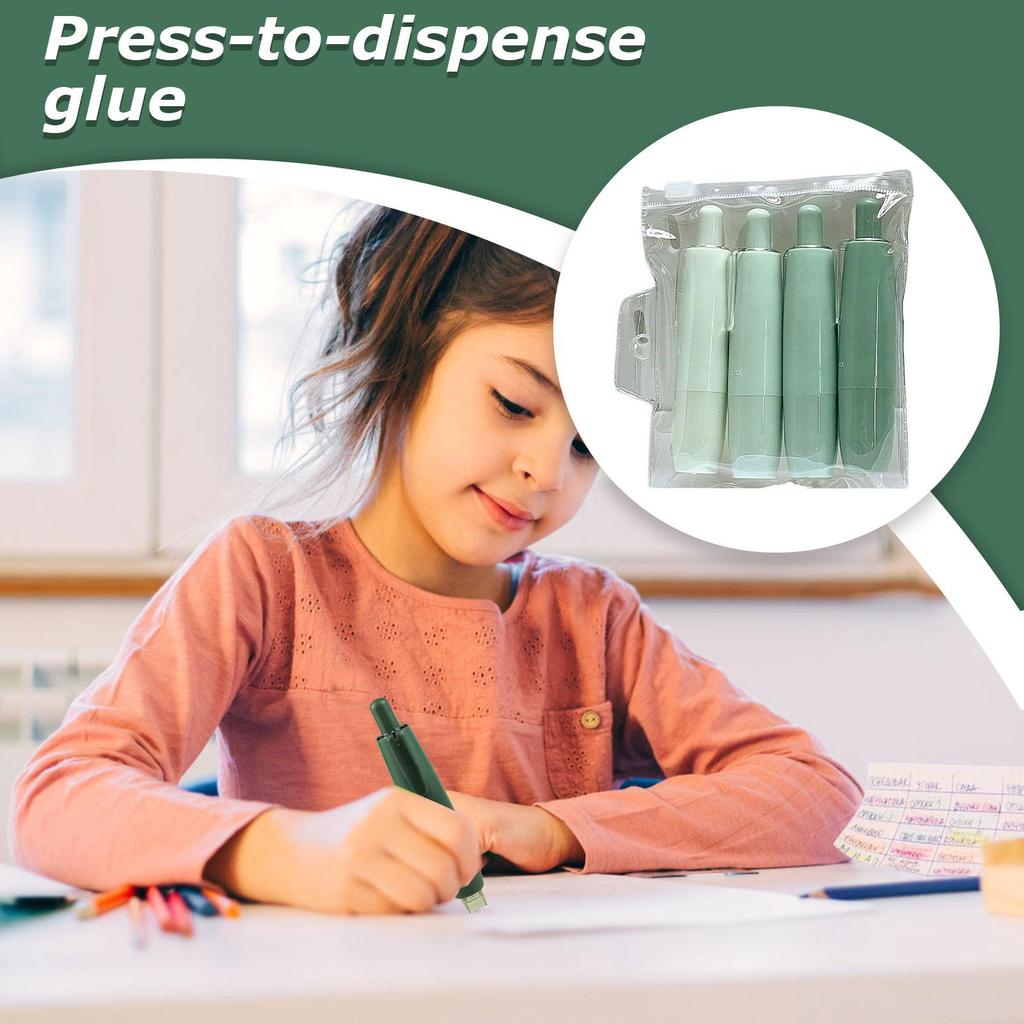 Adhesive Press Glue Pen 4Pcs/set Double Sided Paper Correction Tape Refillable White Out Pen DIY Scrapbooking Glue Tape Pens