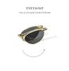 Foldable metal glasses, oval rhinestone-embellished sunglasses—ideal for outdoor travel and street-style looks.