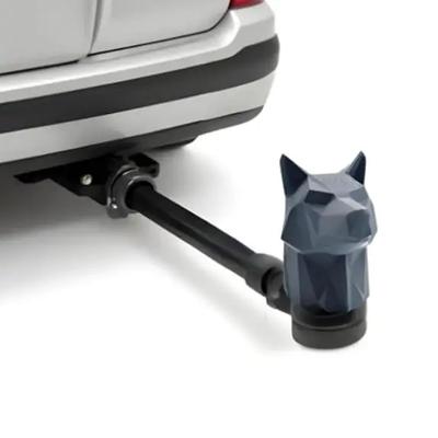 1pc 50MM Trailer Hitch Cover with Wolf Head 3D Printed Ball Cover Universal Hitch Thruster Cover For Protecting Car Accessories
