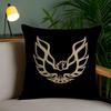 Golden P-Pontiac Cushion Cover Plush Fabric Soft Double-Sided Printed Sofa Pillow Case Colorfast Home Decor Gift