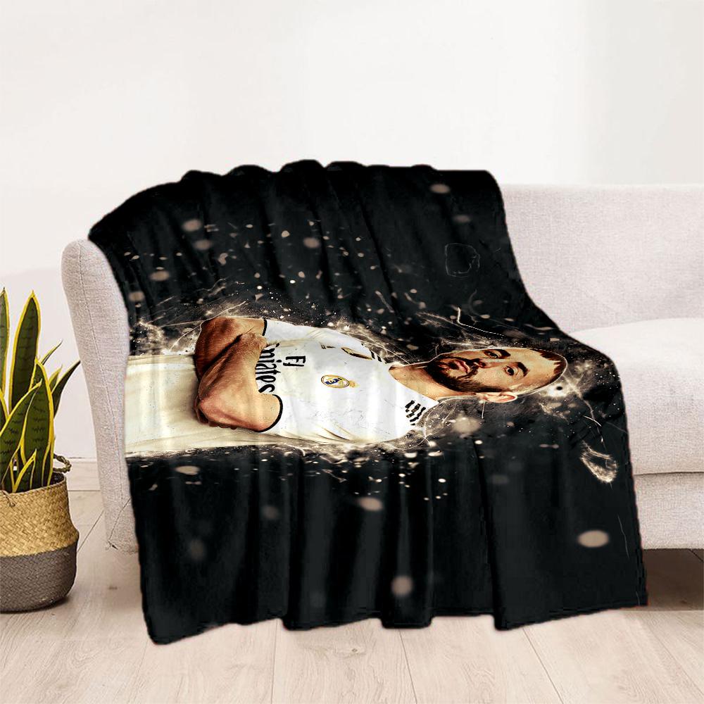Football Player Action Blanket Soft Warm Cozy Great for Picnics Bed Seaside All-Season Use Warmthful Decor Gift for Travel Home Birthdays