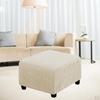 1pc Stretch Ottoman Covers Jacquard Slipcover Footstool Footrest Cover Removable Furniture