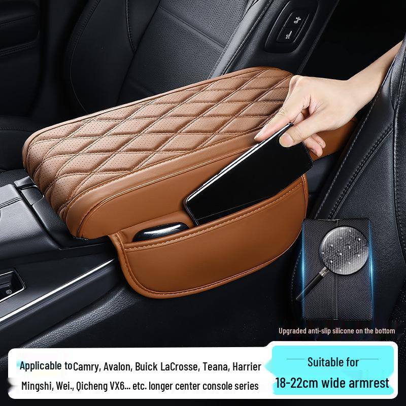 Extra lange 40 cm Armlehnenbox-Auflage für Avalon/Camry - Erhöhungspad mit Taschentuchboxhalter