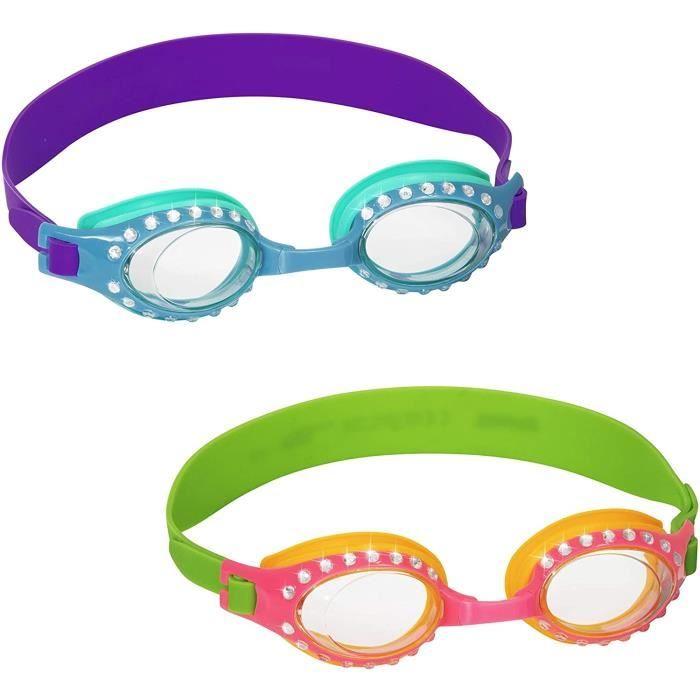Bestway 21101 Lunettes de natation SPARKLE - mix 2 couleurs (rose, bleu)