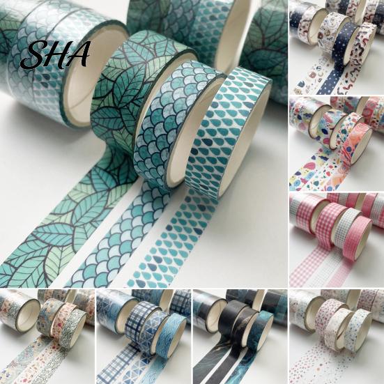 Layered Texture Craft Tape 3 Rolls Washi Set, Decorative Stickers, Aesthetic Tapes for Classic Pattern Set Scrapbooking Supplies, Journaling