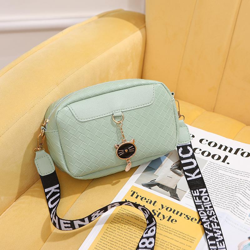 

Маленькая сумка Новая женская сумка Модная сумка-ракушка с углублением Сумка через плечо Косая клетка Узор Сумка с кошачьей головой