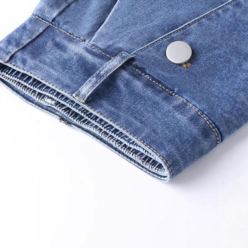 Fustă Denim cu Fuste Subțiri Până la Jumătatea Corpului pentru Femei Vară Pantaloni Scurtați Fuste Stil Nou Pantaloni Scurți cu Talie Înaltă Largi cu Picior Lat