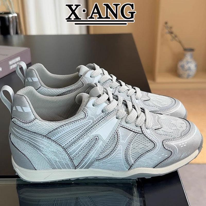 Leather women's inner heightening women's shoes, new summer mesh breathable casual sports shoes