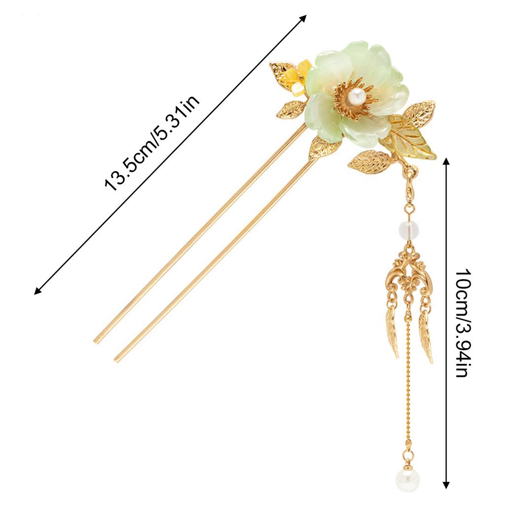 Vintage Flower Pearl Hairpin Stick Ancient Chinese Hair Clip Hair Chopsticks for Women Hanfu Hair Accessories Bridal Hairpin
